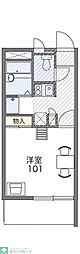レオパレスゴールドクレスト 1Kの間取図画像