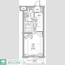 クレヴィスタ成増II 1Kの間取図画像