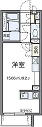 レオネクストスア ワンルームの間取図画像