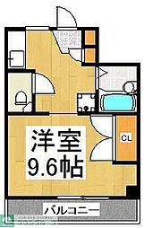 ポプルス志木 ワンルームの間取図画像