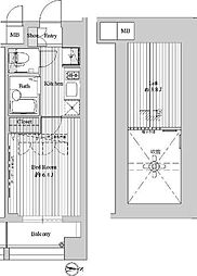 ドゥーエ練馬2 1Kの間取図画像