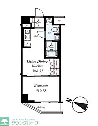 ARCOBALENO HASUNEII 1LDKの間取図画像