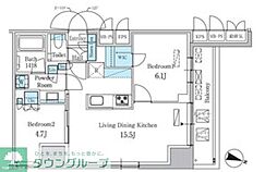 PARKAXIS板橋本町ステーションゲート 2LDKの間取図画像