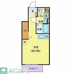 REPURE成増RESIDENCE ワンルームの間取図画像