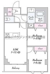 ロイジェント志村坂上 2LDKの間取図画像