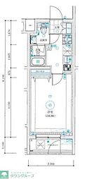 MAXIVHASUNEDUE 1Kの間取図画像