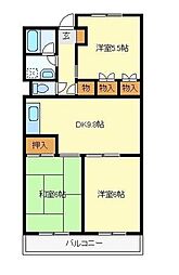 ノーブルヴィサージュ朝霞台 3LDKの間取図画像