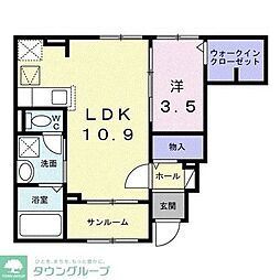 ベラヴィータ 1LDKの間取図画像