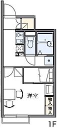 レオパレスエルドラド 1Kの間取図画像