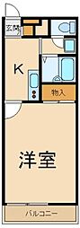 レオネクストLUCE高松 1Kの間取図画像