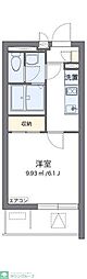 レオパレスクレイノプランドール 1Kの間取図画像