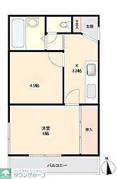 グリーンヒル 1SKの間取図画像