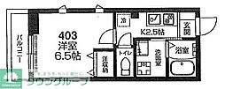 パセオ志木 1Kの間取図画像