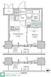 ワンルーフレジデンス板橋大山 1DKの間取図画像