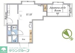 センチュリーハイム ワンルームの間取図画像