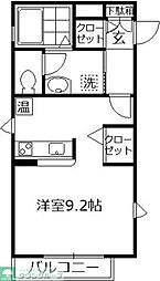 パルティールアヴニュ ワンルームの間取図画像