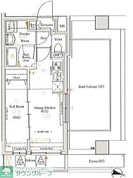 MIND蓮根II 1DKの間取図画像