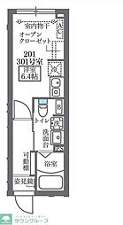 COCOCUBE板橋本町 ワンルームの間取図画像