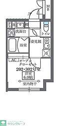 COCOCUBE板橋本町 1Kの間取図画像
