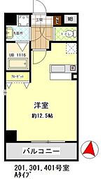 エスペランサ豊玉 ワンルームの間取図画像