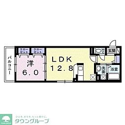 Ｐｒｅｔｔｙ　Ｆｏｒｅｓｔ 2階1LDKの間取り