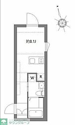 都営三田線 板橋本町駅 徒歩5分の賃貸マンション 3階ワンルームの間取り