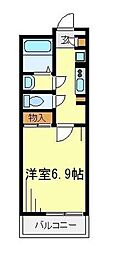 東武東上線 朝霞駅 徒歩12分の賃貸マンション 3階1Kの間取り