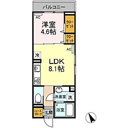 東京メトロ有楽町線 小竹向原駅 徒歩10分の賃貸アパート 2階1LDKの間取り