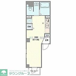 ウィロー板橋本町 ワンルームの間取図画像
