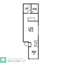 K-PONO ITABASHI 1LDKの間取図画像