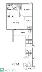練馬区中村北2丁目マンション 3LDKの間取図画像