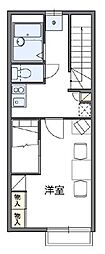 レオパレススターダスト 1Kの間取図画像