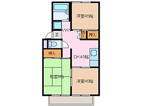 プレジール東浦 203 ｜ 三重県四日市市小杉町（賃貸アパート3DK・2階・46.80㎡） その2