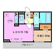 アイティーオーD-room東新町　西館 102 ｜ 三重県四日市市東新町（賃貸アパート1LDK・1階・33.42㎡） その2