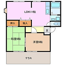 ベルコリーヌ藤ヶ丘　Ｂ棟 101 ｜ 三重県四日市市山城町（賃貸アパート2LDK・1階・52.60㎡） その2