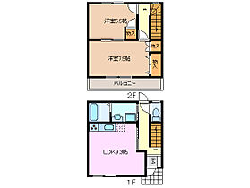 フォルトゥーナヒルズ C棟 5 ｜ 三重県四日市市山城町（賃貸テラスハウス2LDK・1階・59.00㎡） その2