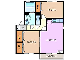 グラティチュード　Ｄ 201 ｜ 三重県四日市市大矢知町（賃貸アパート2LDK・2階・55.44㎡） その2