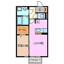 ネクサス　A 203 ｜ 三重県四日市市東垂坂町（賃貸アパート1LDK・2階・33.61㎡） その2