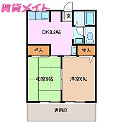 カルテット開栄D 1階