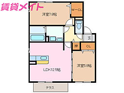 リビングタウン阿倉川G 2LDKの間取図画像