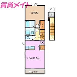 サンルピナスN 1LDKの間取図画像