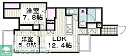 茅ヶ崎市中海岸1丁目マンション 2LDKの間取図画像