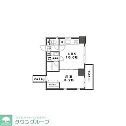 エシュレ湘南 10階1LDKの間取り