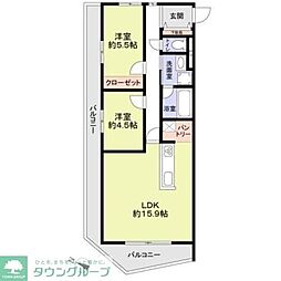 THE TAKASUNA KULTURCE 2LDKの間取図画像