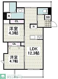 間取図画像 2LDK