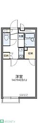 レオネクスト屋敷添 1Kの間取図画像