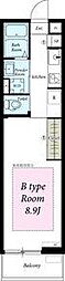 リブリ・フォルシア 1Kの間取図画像