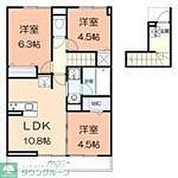アジュールs 3LDKの間取図画像