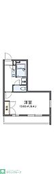 レオパレスO・Z-1 1Kの間取図画像