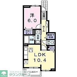 ウェルデンス平塚御殿2 1LDKの間取図画像
